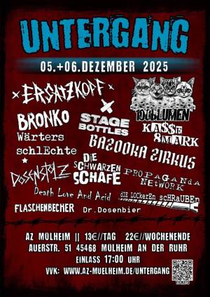 05. Dezember 2025 - Untergang Festival im AZ M&uuml;hlheim